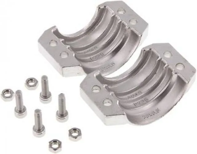 Klemmschalen 2-teilig Einbindeschalen Edelstahl 1.4401 V4A Industrieschläuche