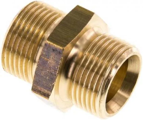 Doppelnippel aus Messing und Rotguss, zylindrisches Gewinde, bis 16 bar, alle Größen