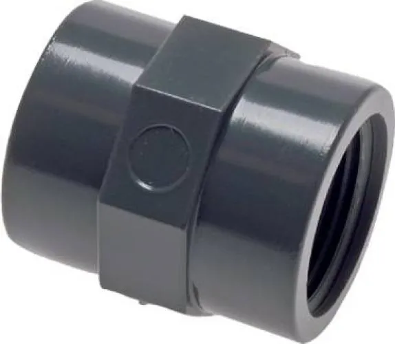 Gewindemuffe aus PVC-U, nur für Kunststoffgewinde geeignet, PN 10, alle Größen