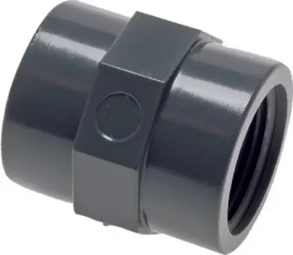 Gewindemuffe aus PVC-U, nur für Kunststoffgewinde geeignet, PN 10, alle Größen