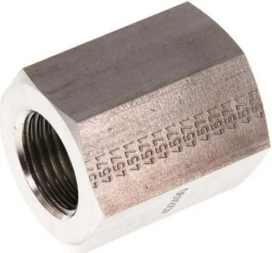 Hochdruck-Muffe und Reduziermuffe aus Edelstahl 1.4571, 160 bis 350 bar, alle Größen