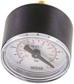 Vakuum-Manometer Ø 40, 50, 63 mm, Klasse 2.5, Gehäuse Kunststoff schwarz (KU/Ms)