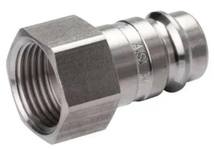 Kupplungsstecker mit Innengewinde, NW 10, Stahl gehärtet & vernickelt, verschiedene Größen
