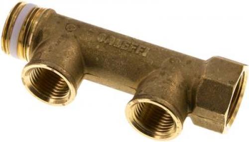 Verteilerrohre mit Außen- und Innengewinde, 2 Abgänge, Messing, PN 10