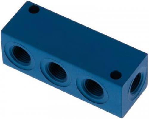 Verteilerleisten, 4-fach, Aluminium, PN 16