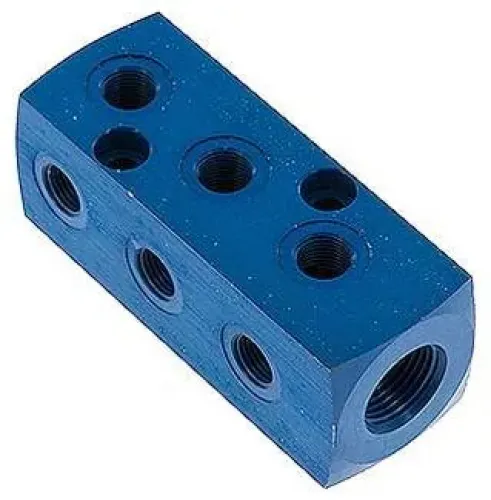 Aluminium-Verteilerblock 9-fach & 12-fach, PN 16, Industrie-Großverteiler, alle Größen