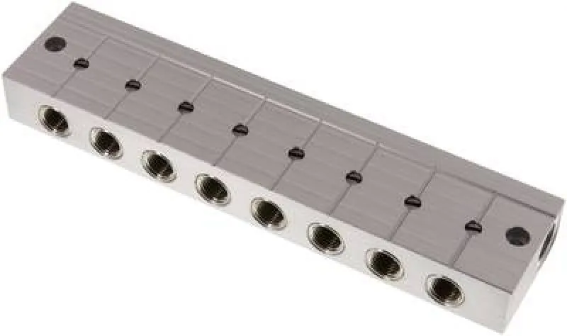 Verteilerleisten mit integrierten Kugelhähnen – Aluminium, PN 10