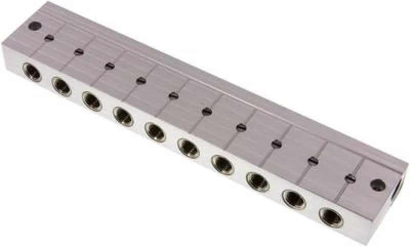 Verteilerleisten mit integrierten Kugelhähnen – Aluminium, PN 10