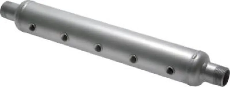 Edelstahl-Verteilerleiste 2-fach (doppelseitig), PN 15, Heavy Duty, Industrie & Haus