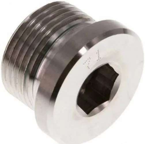 Verschlussschraube Edelstahl 1.4571, G-Gewinde (Zoll), Elastomerdichtung, bis 400 bar