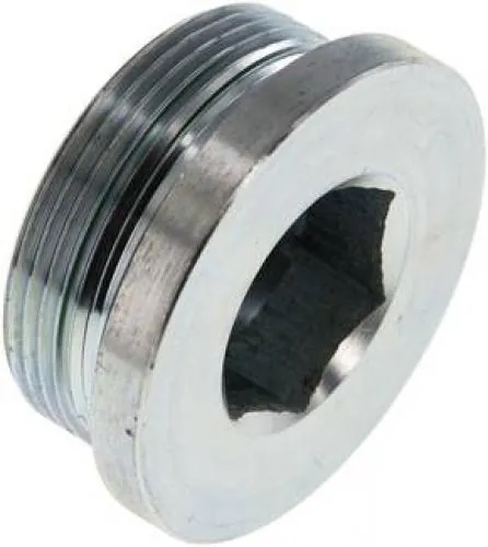Verschlussschraube Stahl verzinkt, metrisch, Elastomerdichtung, bis 400 bar