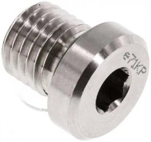 Verschlussschraube Edelstahl 1.4571, metrisch, Elastomerdichtung, bis 400 bar