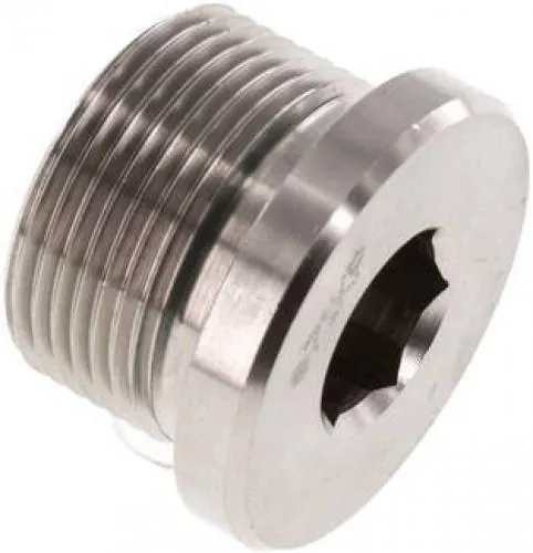 Verschlussschraube Edelstahl 1.4571, metrisch, Elastomerdichtung, bis 400 bar