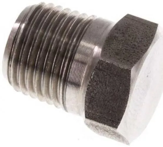 Hochdruck-Verschlussschraube Edelstahl V4A, NPT-Gewinde, bis 345 bar
