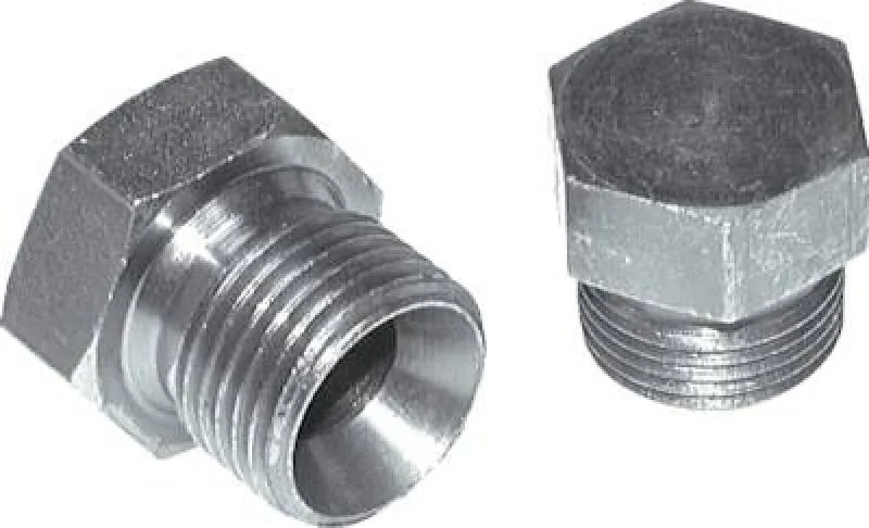 Edelstahl Verschlussverschraubung V4A, Zollgewinde, 60° Dichtkegel, bis 575 bar