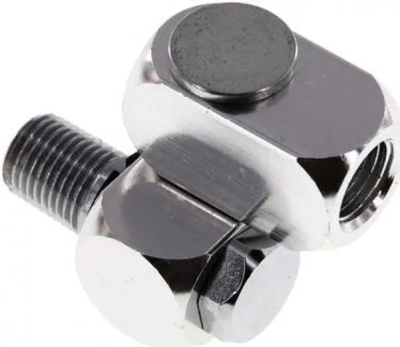 Schwenkbares Drehgelenk für Werkzeuge, Messing vernickelt, geringe Drehbewegungen