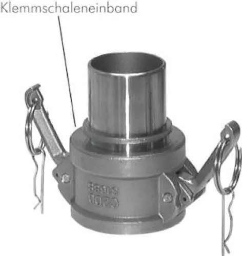 Kamlok-Schnellkupplungsdosen Edelstahl Schlauchtülle Typ C 1.4401 V4A