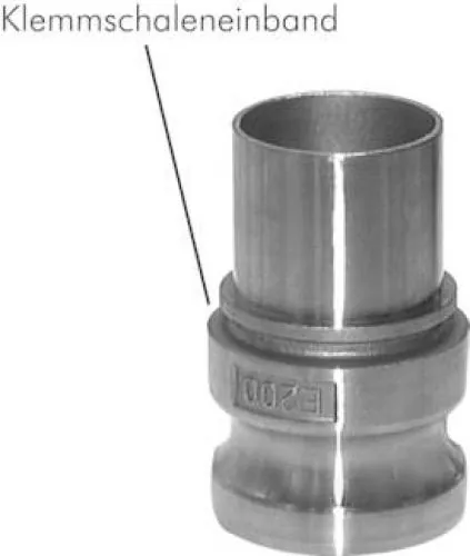 Kamlok-Stecker Edelstahl Schlauchtülle Typ E V4A