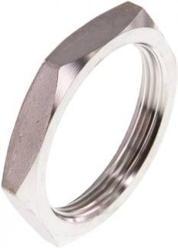 Sechskant-Gegenmuttern Edelstahl V4A (Whitworth-Rohrgewinde), alle Größen