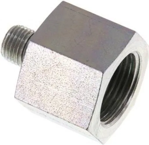 Hydraulik-Gewindereduzierungen Stahl verzinkt mit zylindrischem Innen- und Außengewinde bis 630 bar, Elastomerdichtung, alle Größen