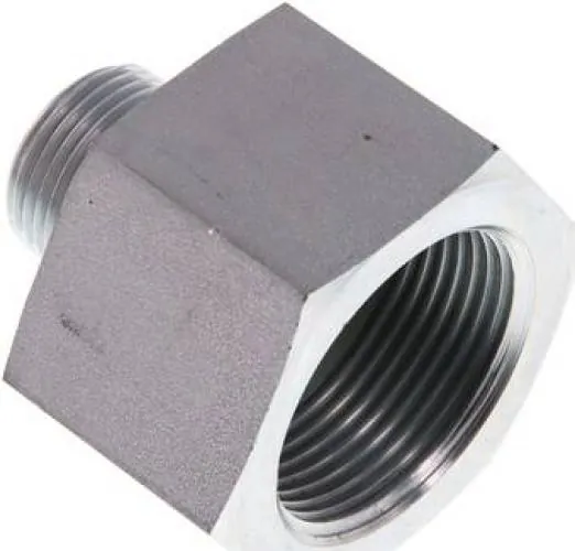 Hydraulik-Gewindereduzierungen Stahl verzinkt mit zylindrischem Innen- und Außengewinde bis 630 bar, Elastomerdichtung, alle Größen