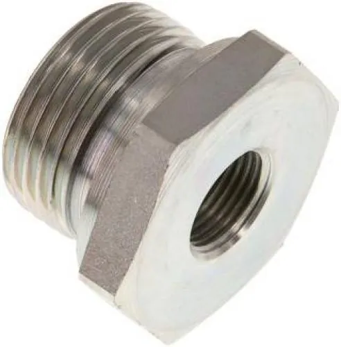 Hydraulik-Gewindereduzierungen Stahl verzinkt mit zylindrischem Innen- und Außengewinde bis 630 bar, Elastomerdichtung, alle Größen