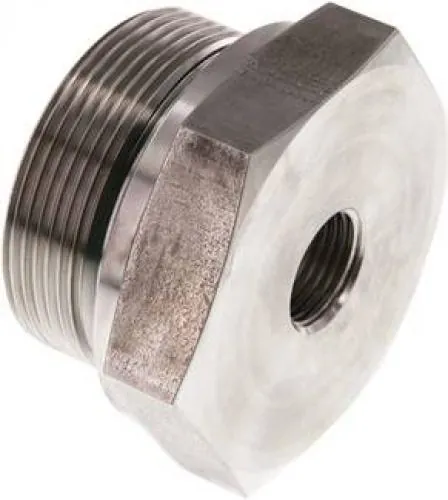 Hydraulik-Gewindereduzierungen VA 1.4571 mit zylindrischem Innen- und Außengewinde bis 630 bar, Elastomerdichtung, alle Größen