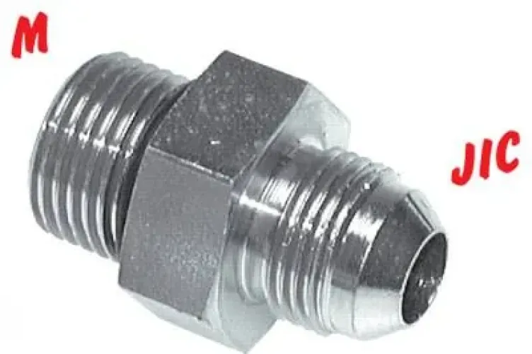 HD-Doppelnippel aus Stahl verzinkt, metrisches Gewinde auf UNF-Gewinde, bis 310 bar, alle Größen