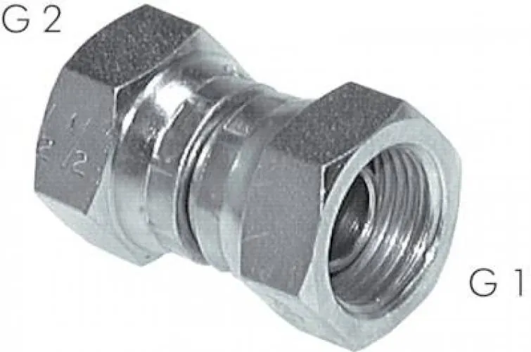 Gerade Verschraubung aus Stahl verzinkt, Zollgewinde, 60° Universaldichtkegel, bis 575 bar, alle Größen