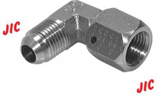 Einschraubwinkel Edelstahl V4A mit UNF / JIC-Gewinde bis 310 bar, alle Größen