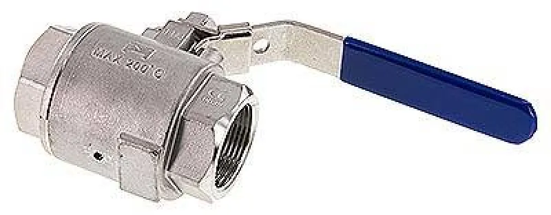 2-teilige Kugelhähne mit Zwangsentlüftung – Edelstahl, PN 16, alle Größen