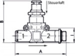 Pneum. entsperrbares Rückschlagventil lineonline / für Schlauch 6