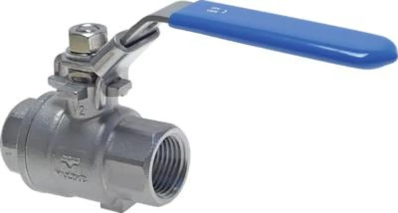 Edelstahl-Kugelhähne 2-teilig leichte Bauform – IG, voller Durchgang, PN 63 (Eco-Line), alle Größen