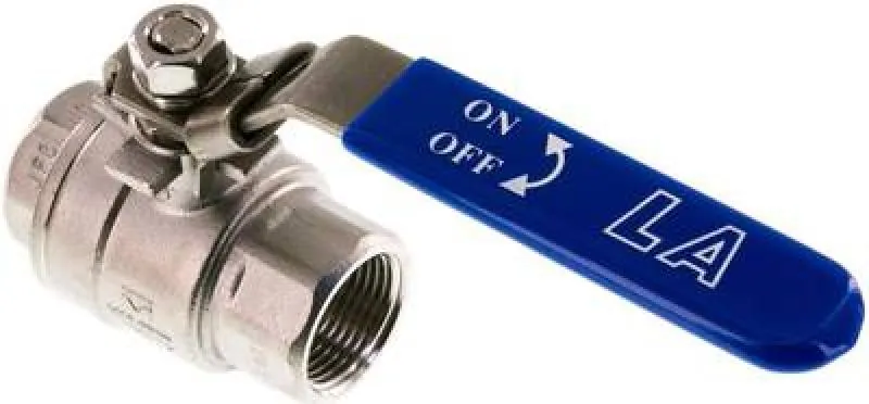 Edelstahl-Kugelhähne 2-teilig leichte Bauform – IG, voller Durchgang, PN 63 (Eco-Line), alle Größen