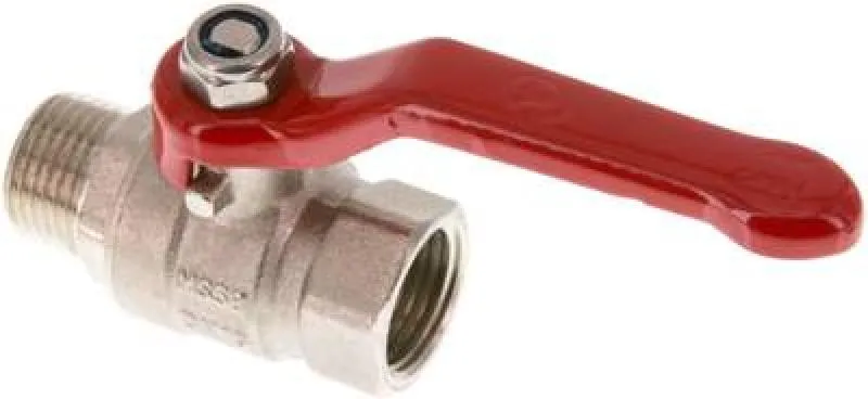 Einschraub-Kugelhähne 2-teilig Messing vernickelt – IG/AG, voller Durchgang, PN 25 (Eco-Line), alle Größen