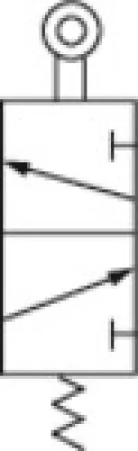 Riegler 3/2-Wegeventil mechanisch betätigt, Serie »M3«, Rollenhebel, Stössel NC