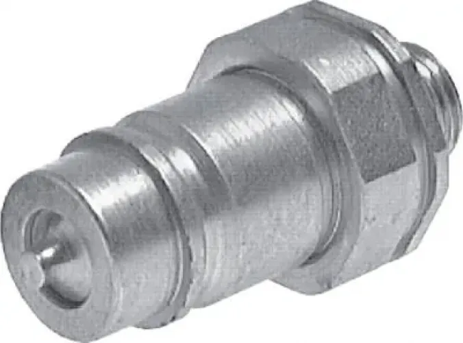 Hydraulik-Schnellkupplung (Stecker) aus verzinktem Stahl mit Rohranschluss (Konus)