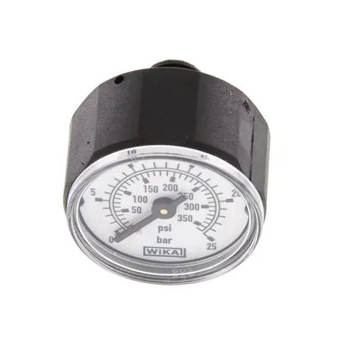 Mini-Manometer Ø 23, 26, 27 mm, Anschluss hinten (axial/zentral), Klasse 4.0