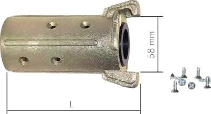 Sandstrahlkupplung Temperguss Schlauchtülle 58mm