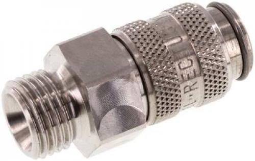 Kupplungsdosen mit Außengewinde, NW 5, Edelstahl 1.4404, alle Größen