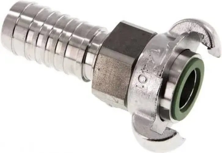 Sicherheits-Kompressorkupplung Edelstahl 1.4401 Schlauchtülle FKM