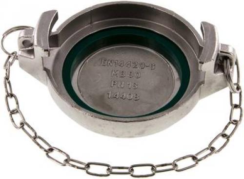 Verschlusskappen für Tankwagen-Kupplungen (V-Teil), Edelstahl 1.4401, alle Größen