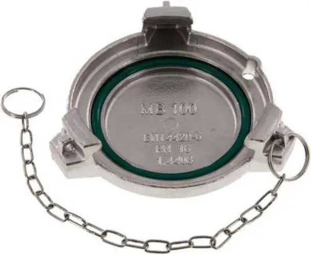 Verschlusskappen MB für Tankwagen V-Teile Edelstahl 1.4401