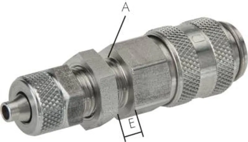 Kupplungsdosen NW 5 mit Überwurfmutter & Schottgewinde – Edelstahl 1.4404 (alle Größen)