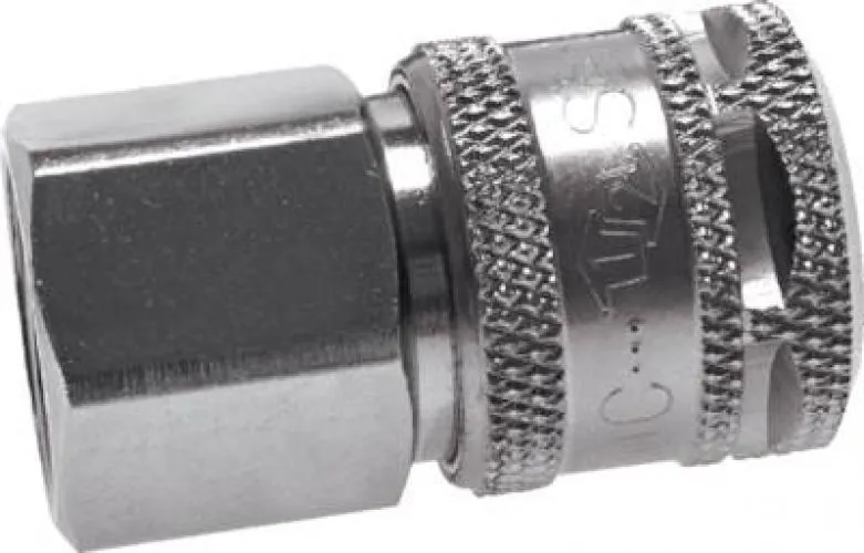 Sicherheits-Kupplungsdose Innengewinde NW 7,2 Messing vernickelt Eco-Line