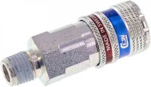 CEJN Sicherheits-Kupplungsdosen mit Außengewinde, NW 7,2, Stahl verzinkt, alle Größen