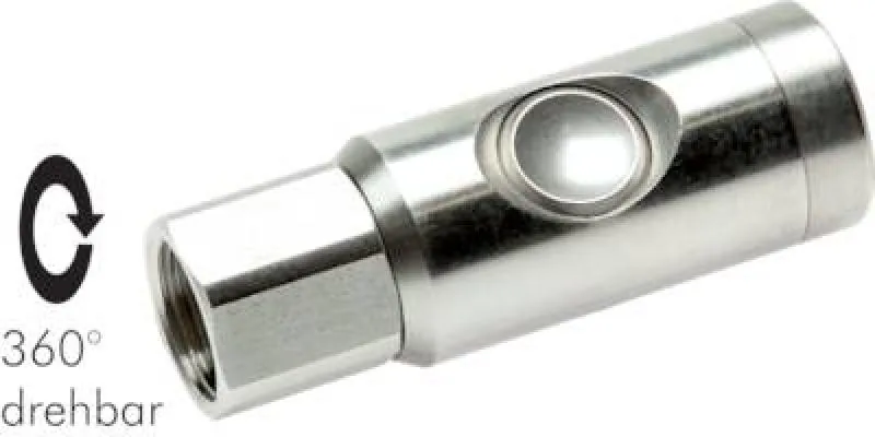 Sicherheits-Druckknopfkupplungsdose Innengewinde NW 7,2 Edelstahl 1.4404