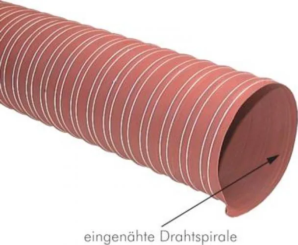 Silikon-Heißluftschlauch Meterware – ab 1 m, zweilagig, bis +310 °C, alle Größen