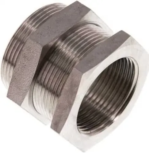 Schottverschraubung aus Edelstahl 1.4571, für Plattenmontage, bis 40 bar, alle Größen