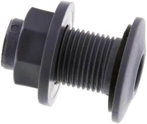 Schottverschraubung aus PP (Polypropylen), ohne Innengewinde, PN 10, alle Größen